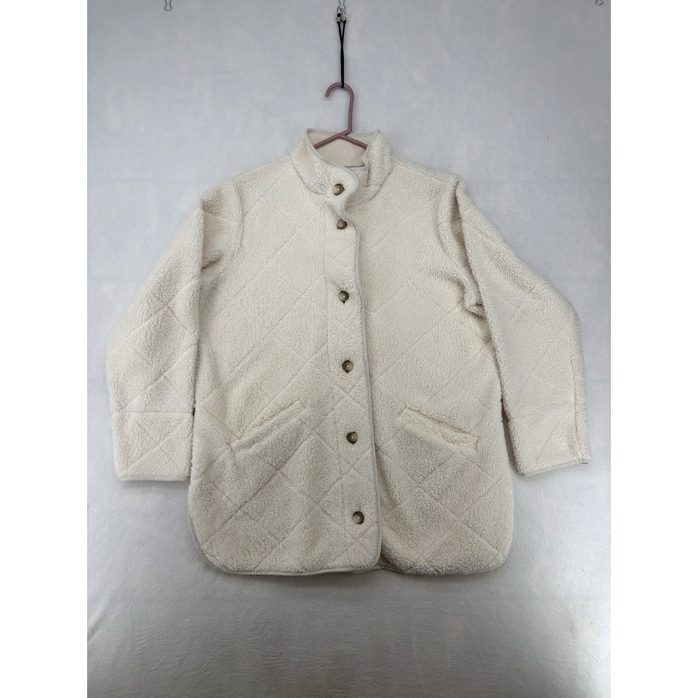 St Johns Bay Quilted Sherpa Fleece Jacket Women's Size XL